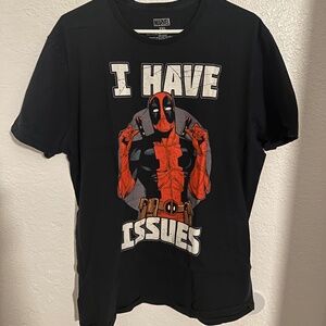 Marvel Deadpool Graphic T-Shirt, Men's Size 2XL Black